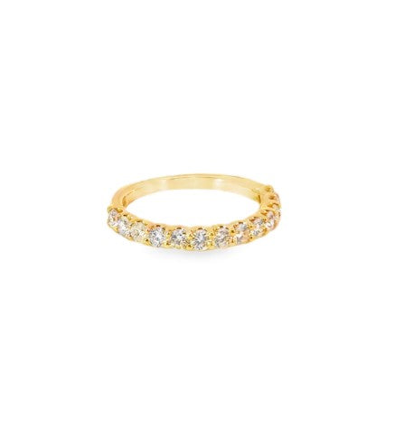 YELLOW GOLD DIAMOND WEDDING BAND