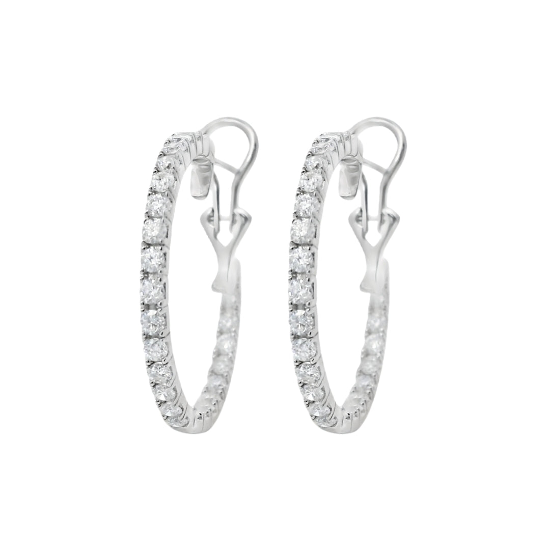 Inside Out Diamond Hoops