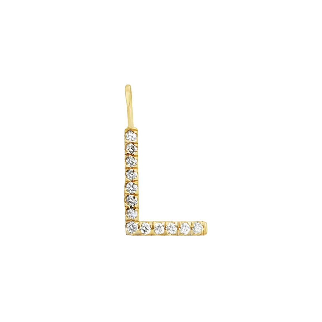 DIAMOND INITIAL "L" PENDANT NECKLACE