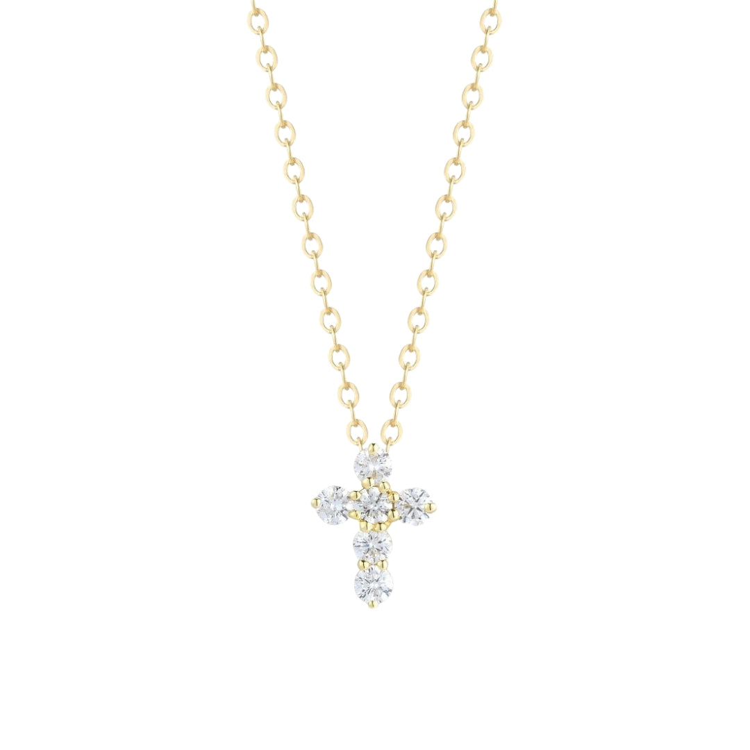 Small Diamond Cross Necklace