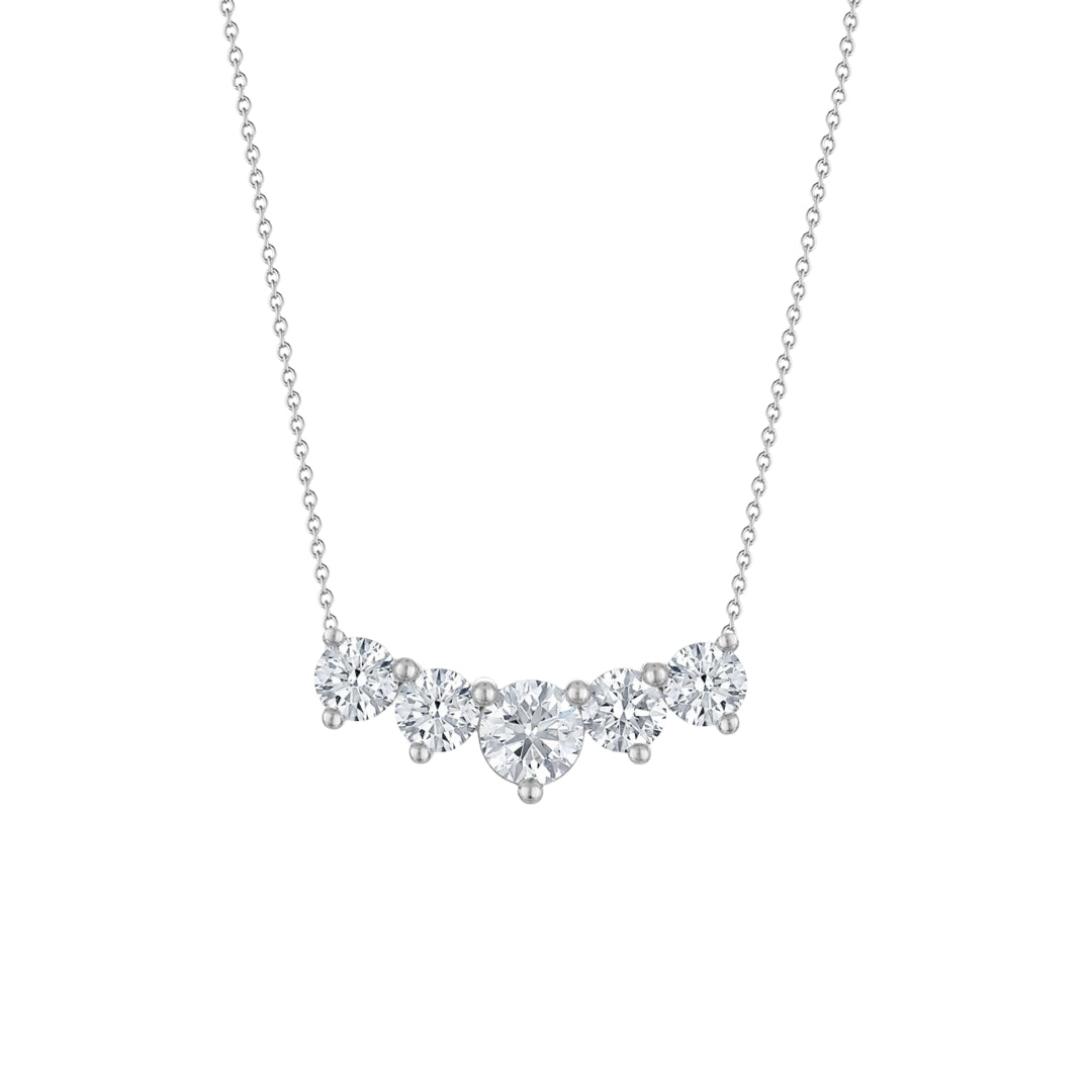 5 Stone Diamond Necklace