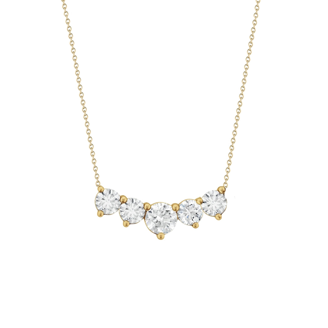 5 Stone Diamond Necklace