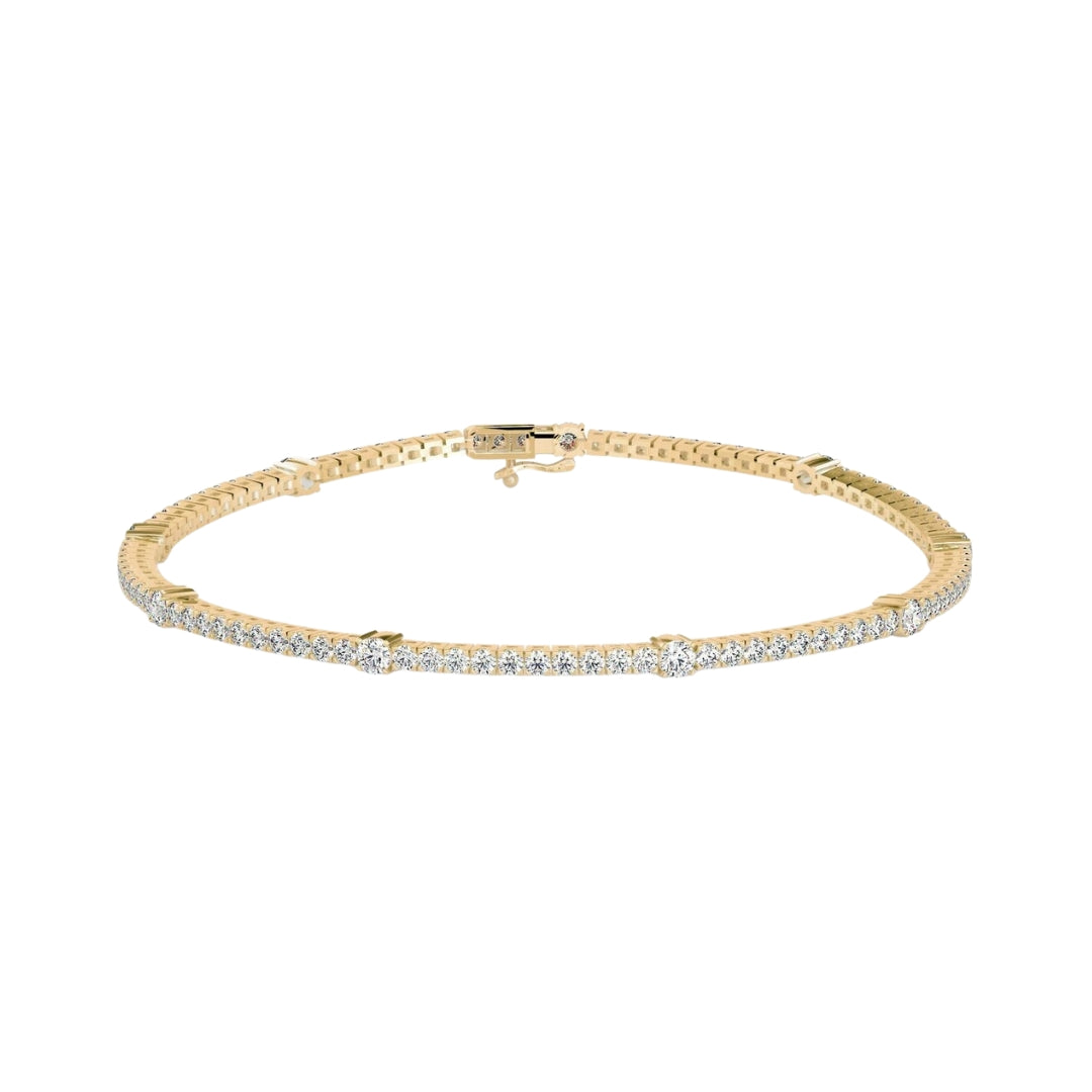 Diamond Station Tennis Bracelet
