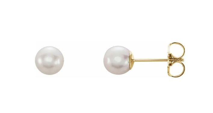 5.5MM PEARL STUD EARRINGS