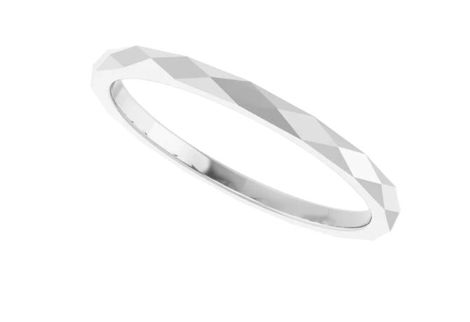 White Gold Sparkle Band