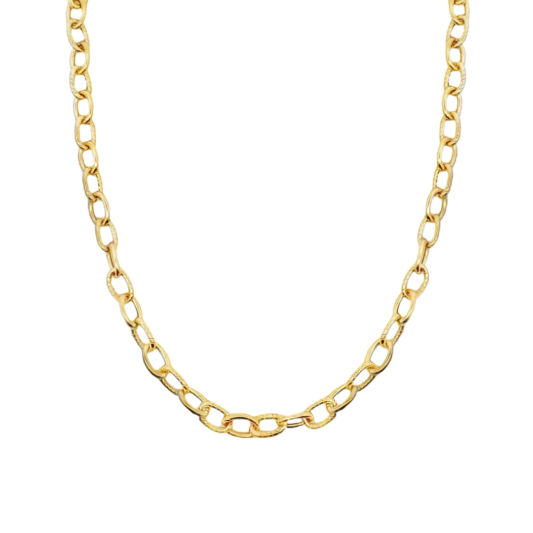 Diamond Cut Oval Link Chain