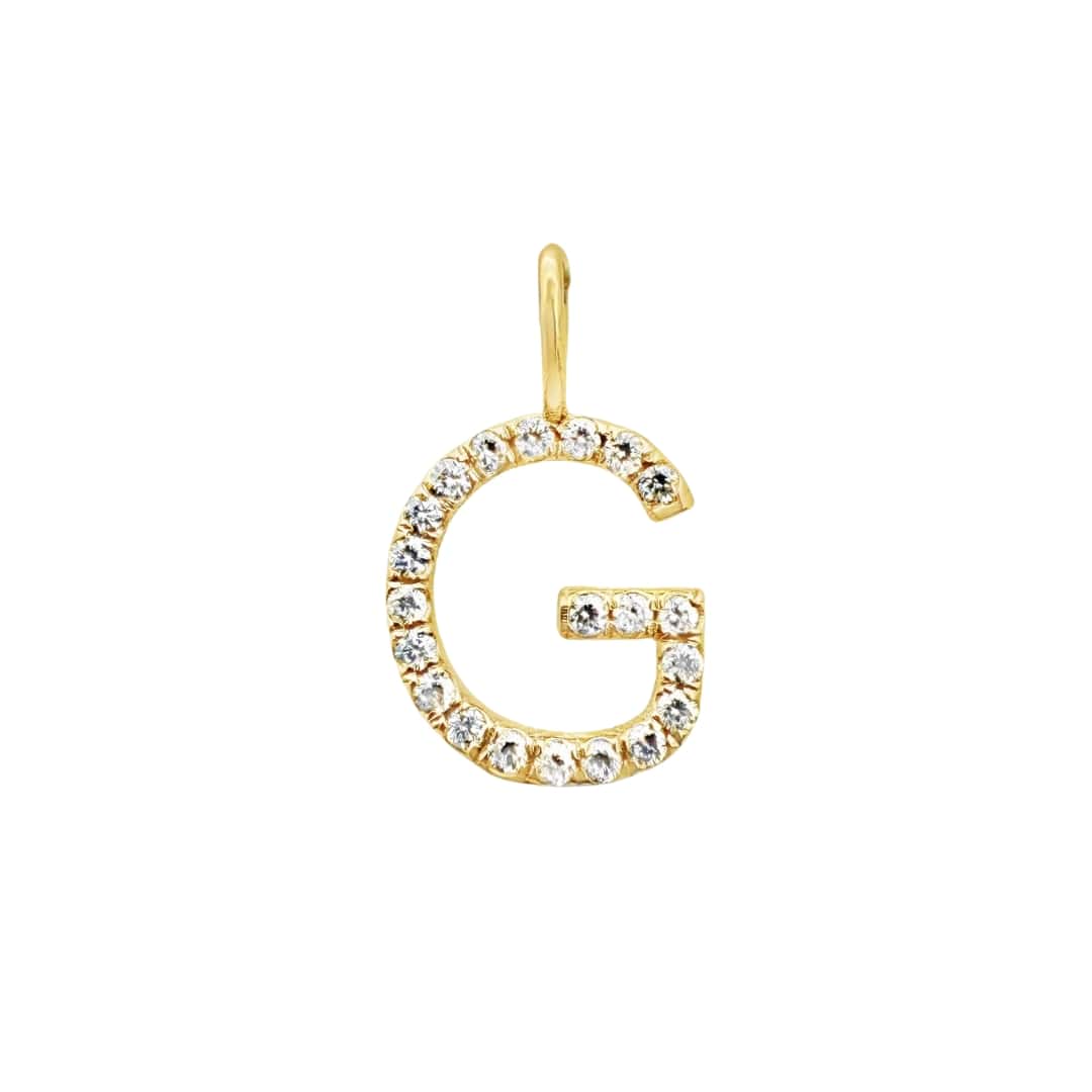 Medium Diamond Initial Charm