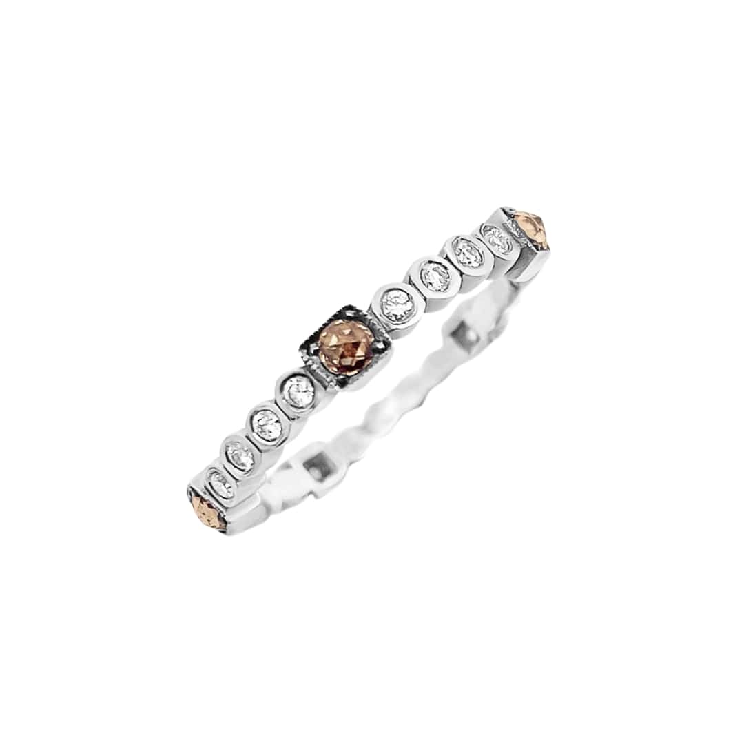 Rose Cut Diamond Eternity Band
