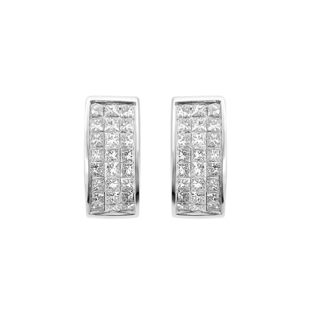 4ctw Princess Cut Diamond Earrings