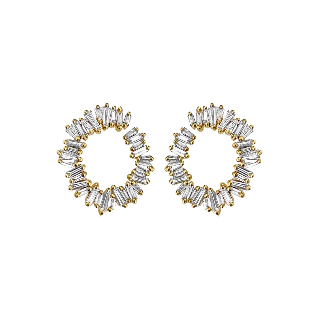 Eclipse Baguette Diamond Earrings