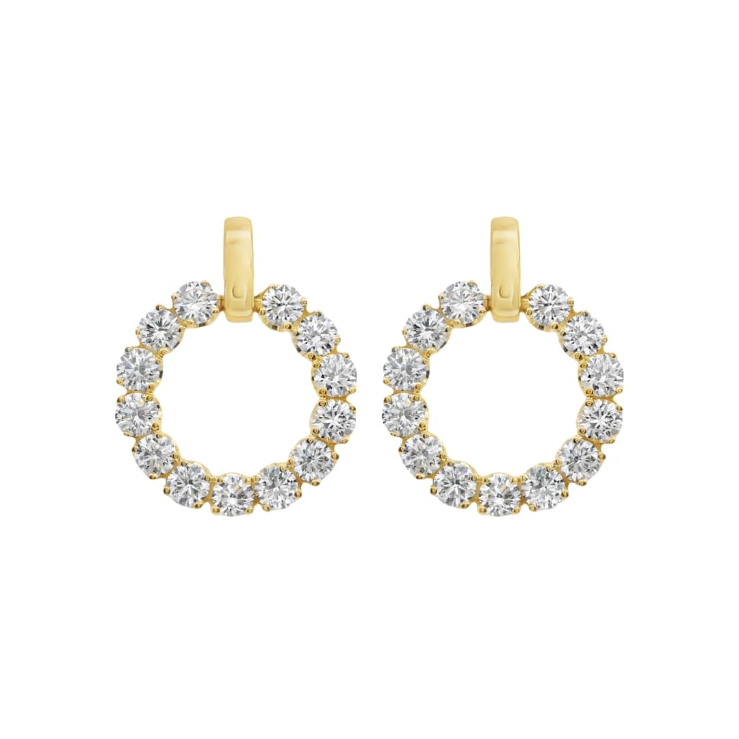 Diamond Circle Earrings