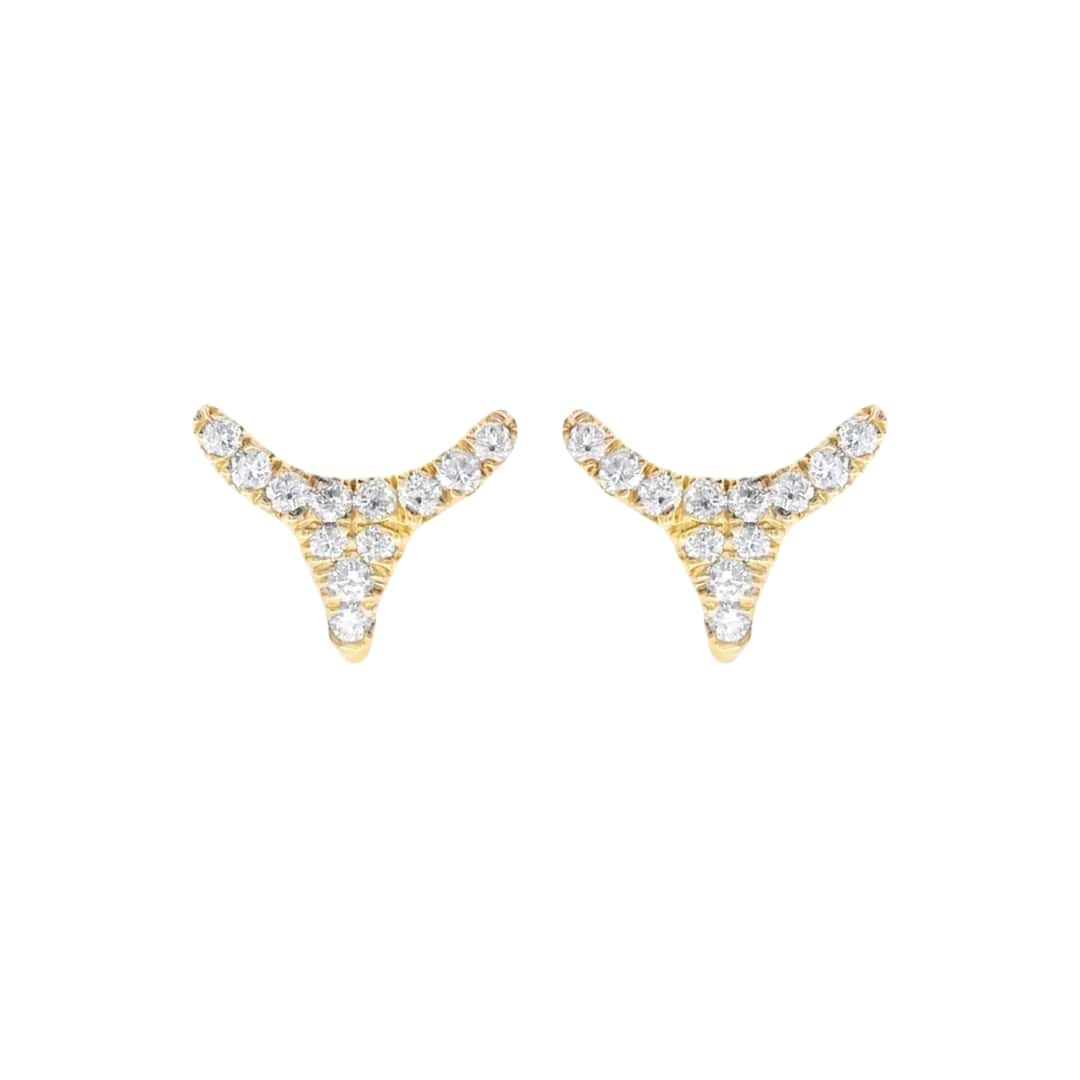Pave Diamond Bull Studs