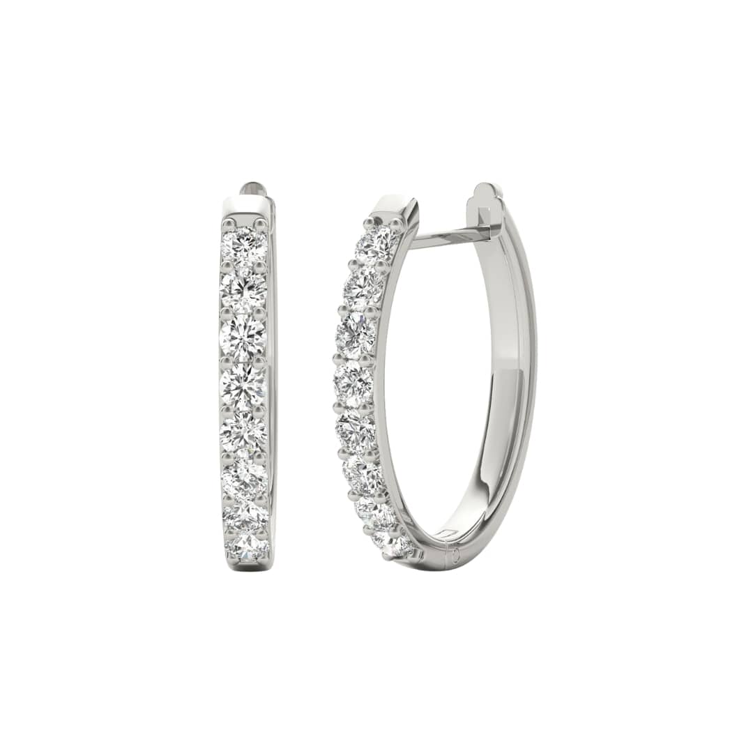 8 Stone Diamond Hoops