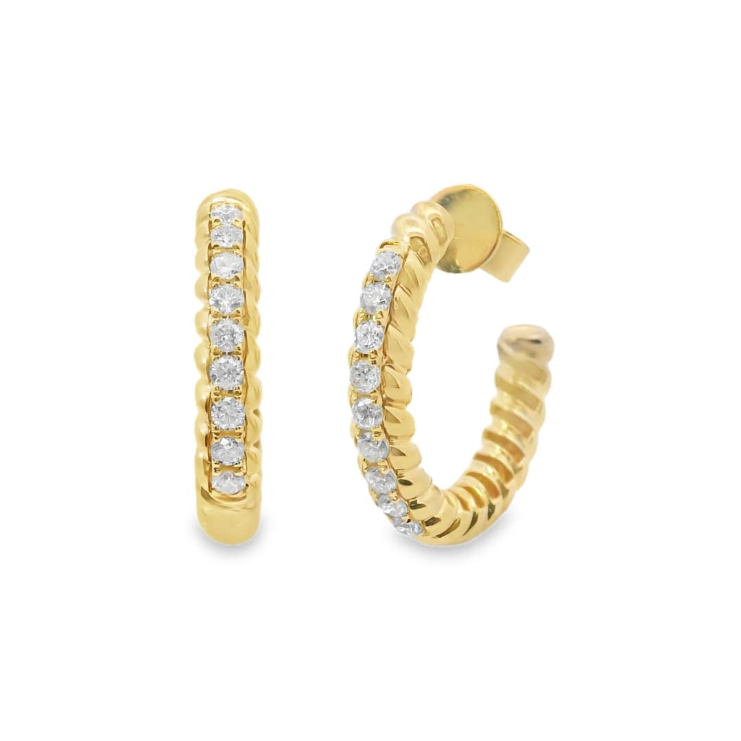 Twisted Diamond Rope Hoops