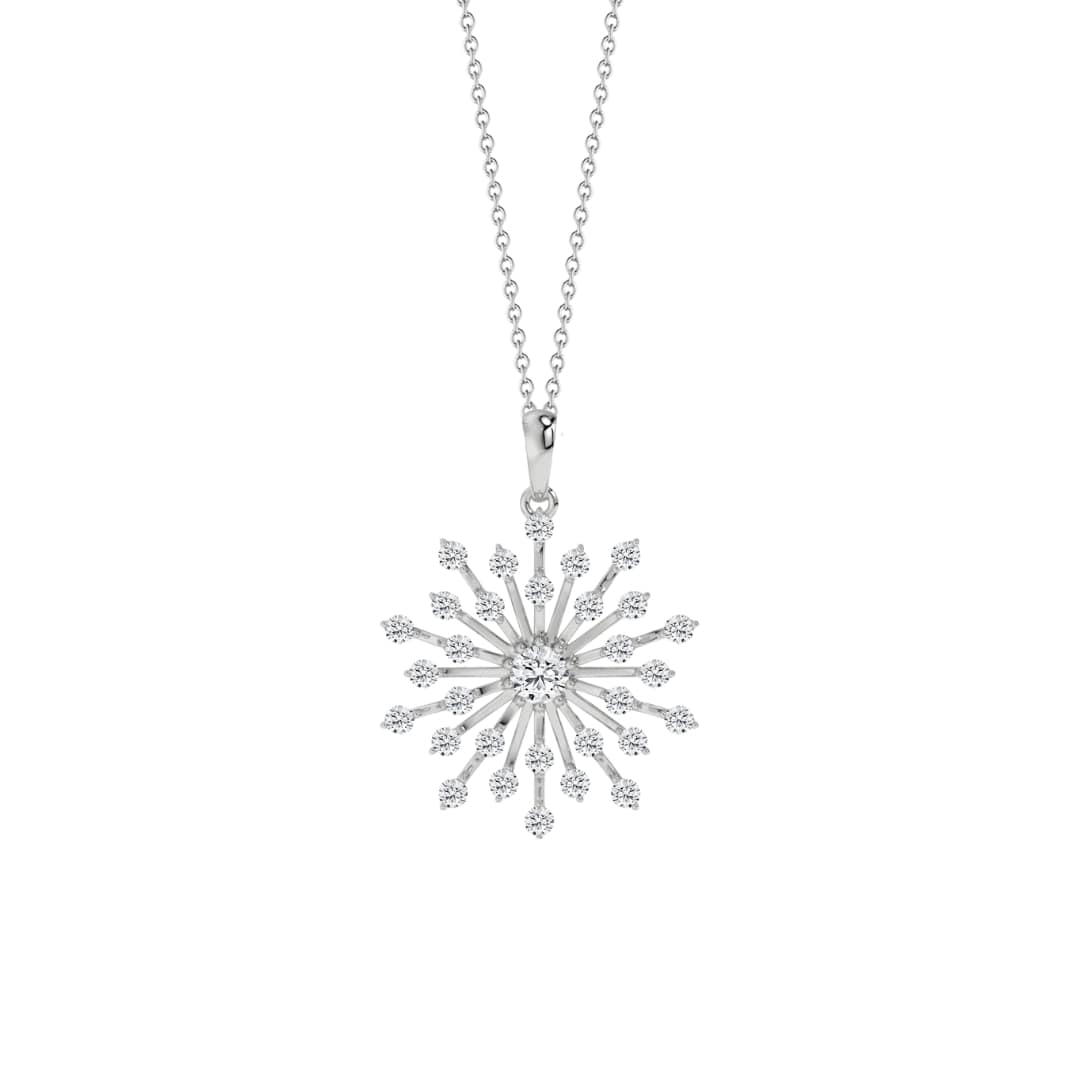 Diamond Starburst Pendant Necklace