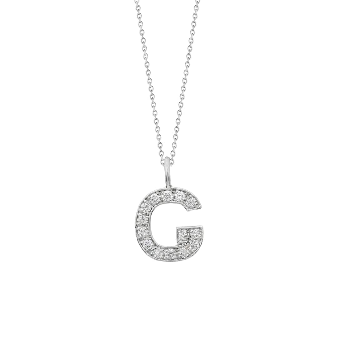 Diamond G Initial Necklace
