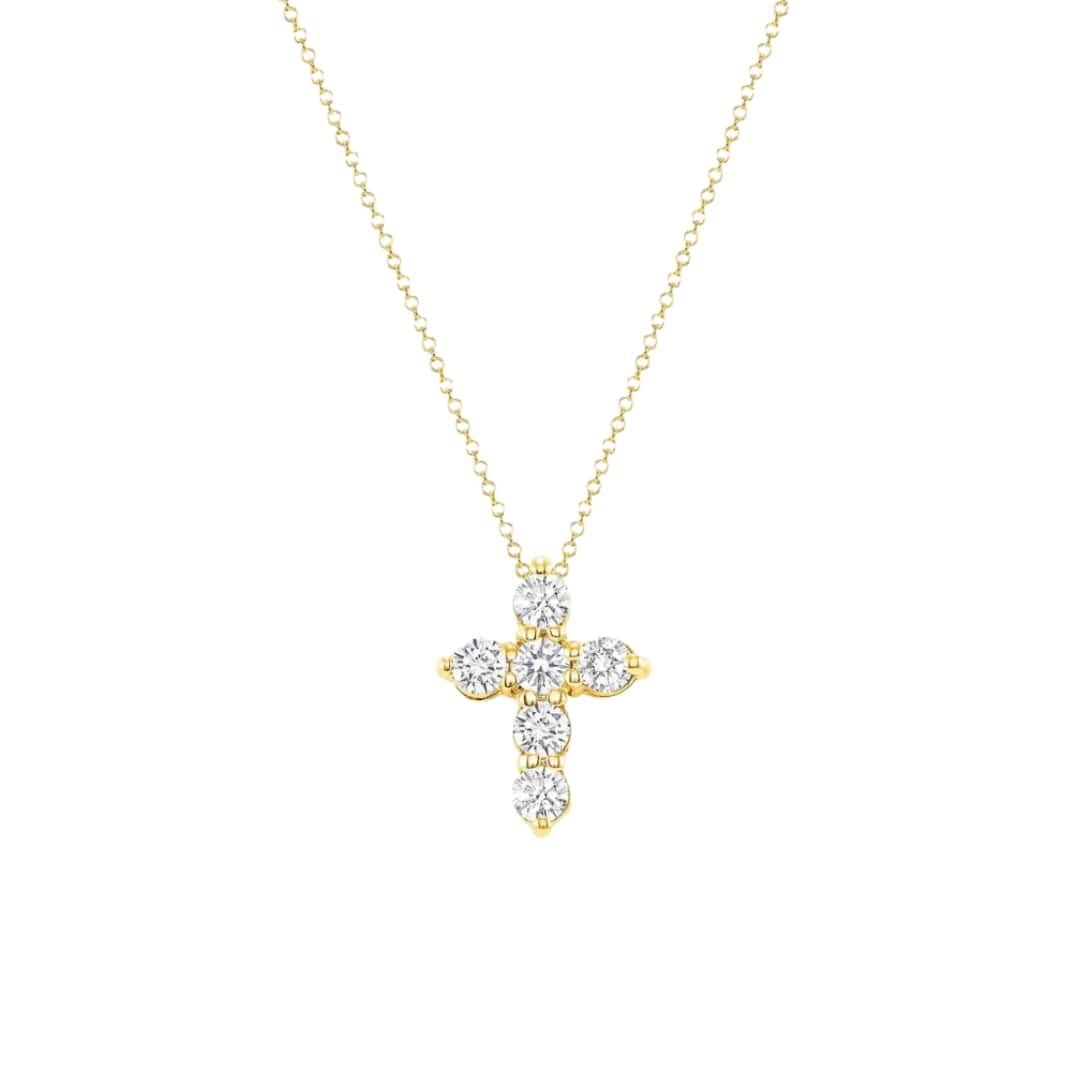Medium Everyday Diamond Cross Necklace