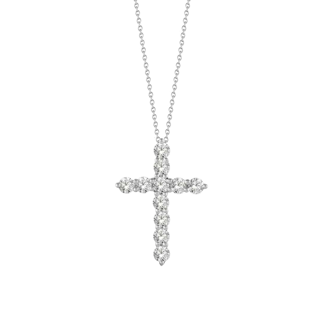 2.45ctw Large Diamond Cross Necklace