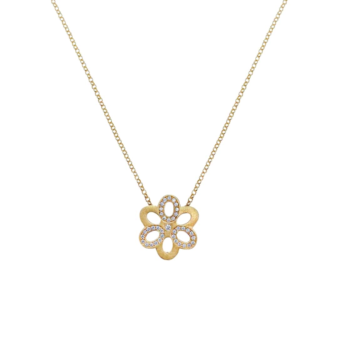 Flower Burst Diamond Necklace