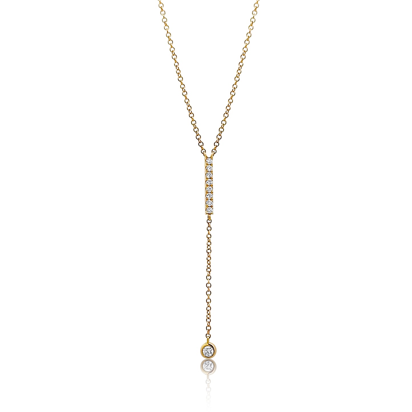 Diamond Drop Bar Necklace