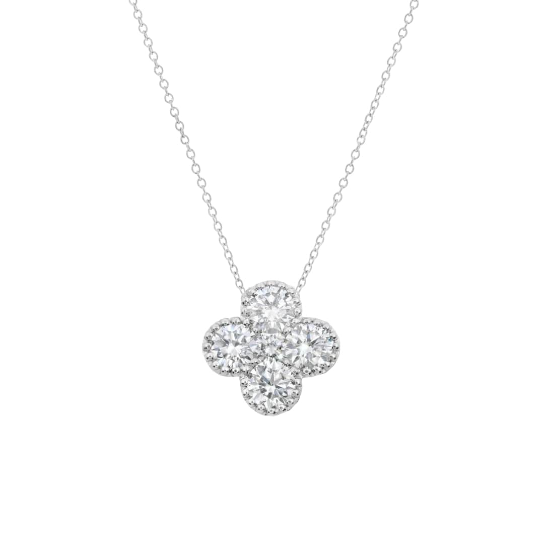 Small Diamond Clover Necklace
