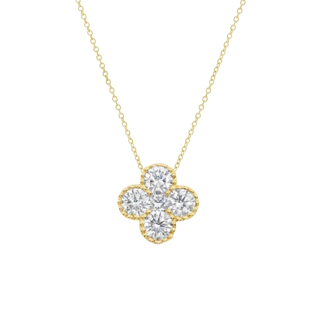 Small Diamond Clover Necklace