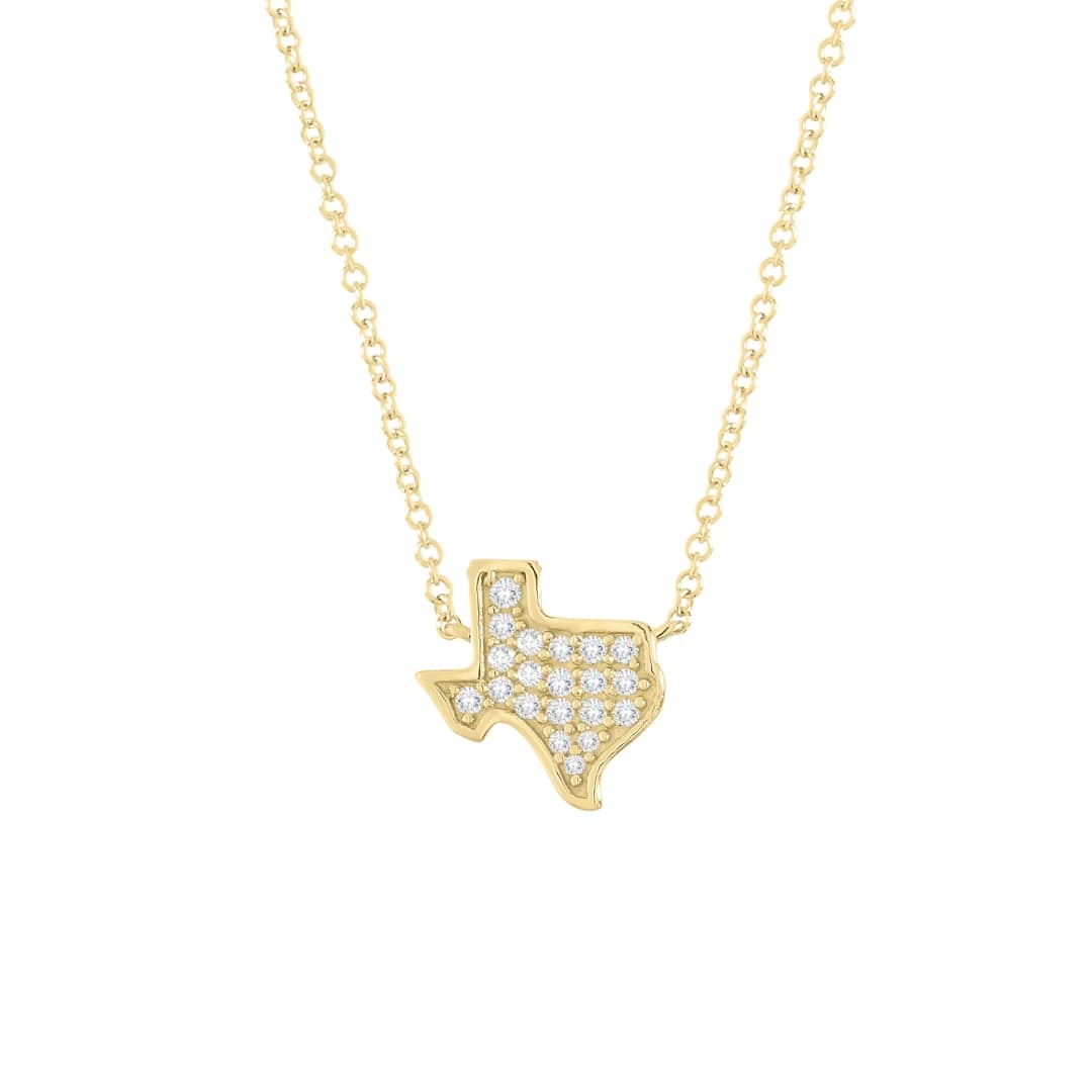 Pave Diamond Texas Necklace