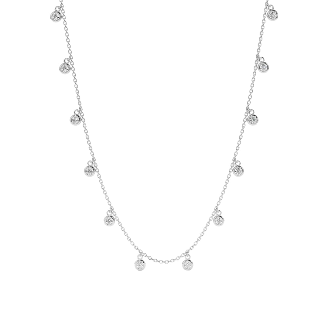 Diamond Bezel Drop Necklace