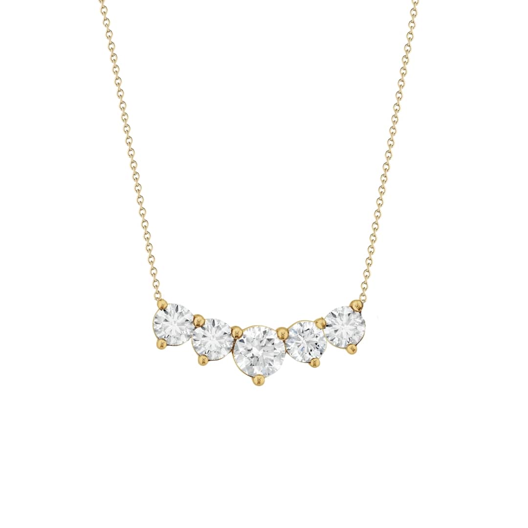 5 Stone Diamond Necklace