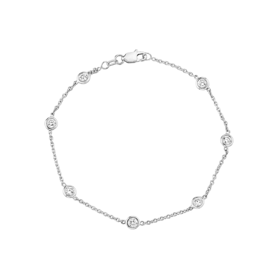 7 Stone Diamond Bezel Bracelet
