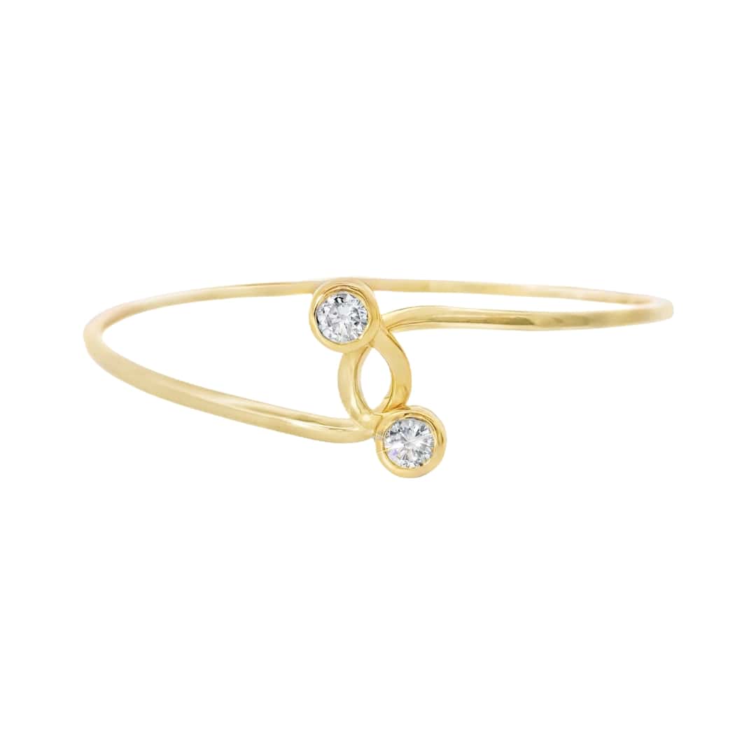 Two Stone Diamond Bangle