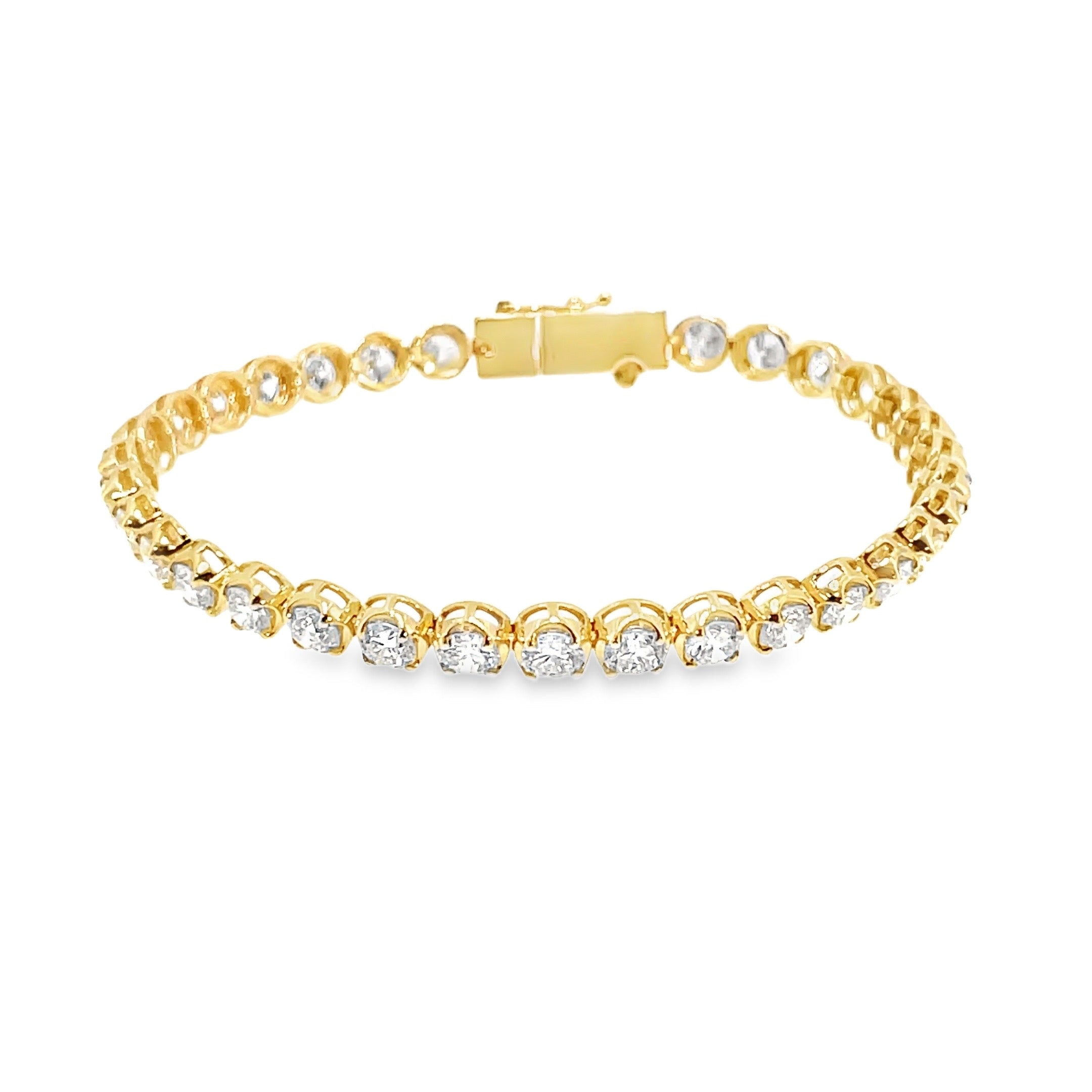 Yellow Gold Diamond Tennis Bracelet