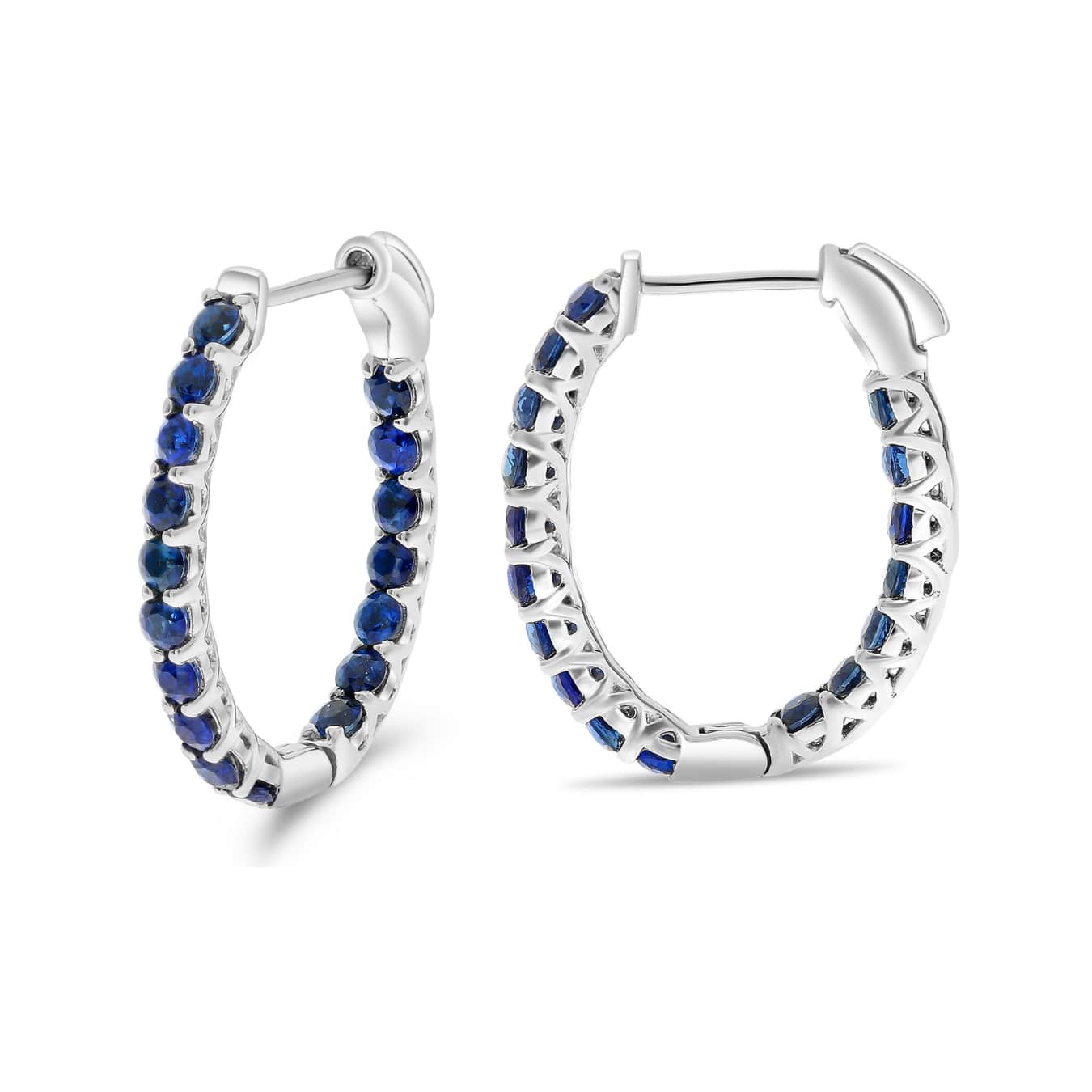 Sapphire Infinity Hoops