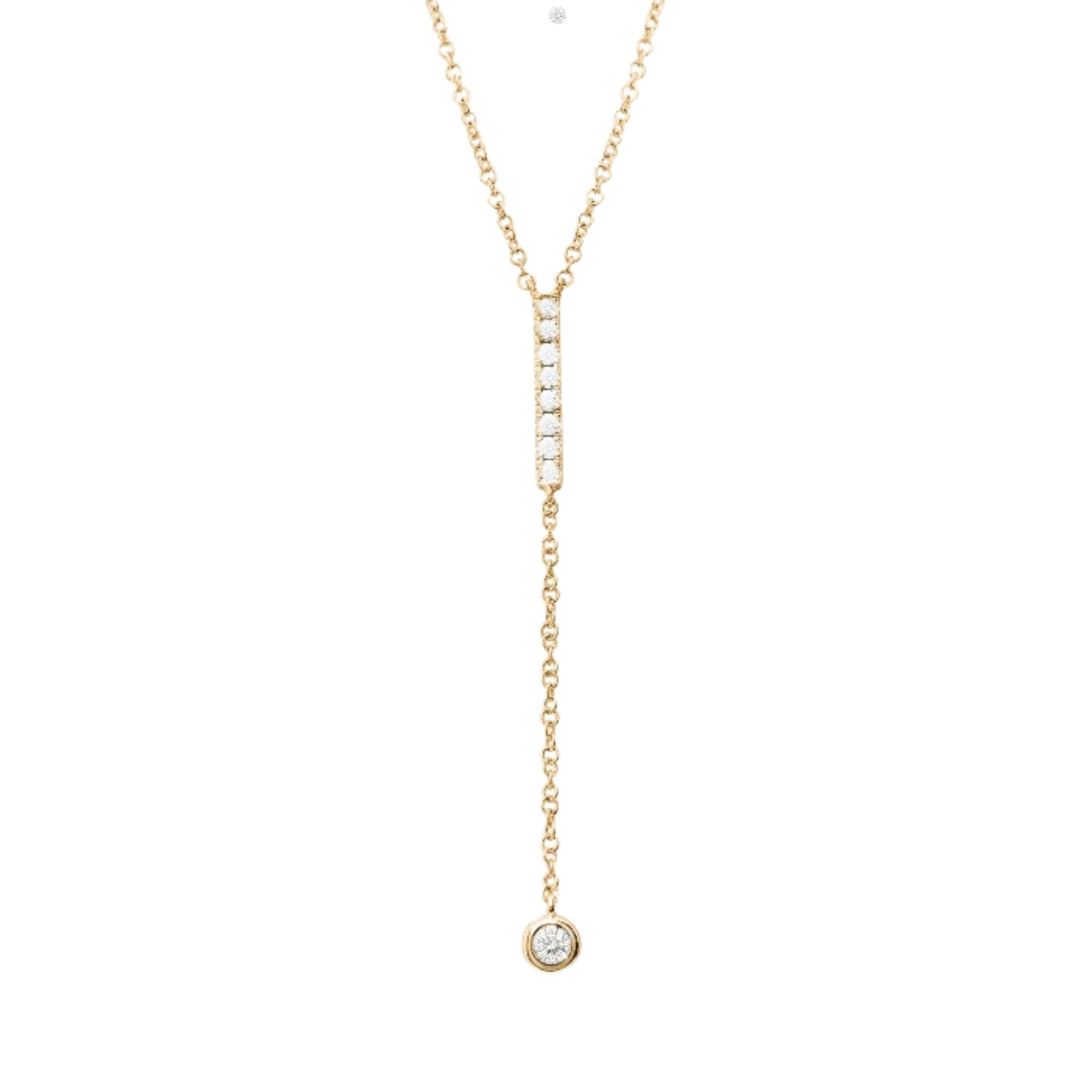 Diamond Drop Bar Necklace