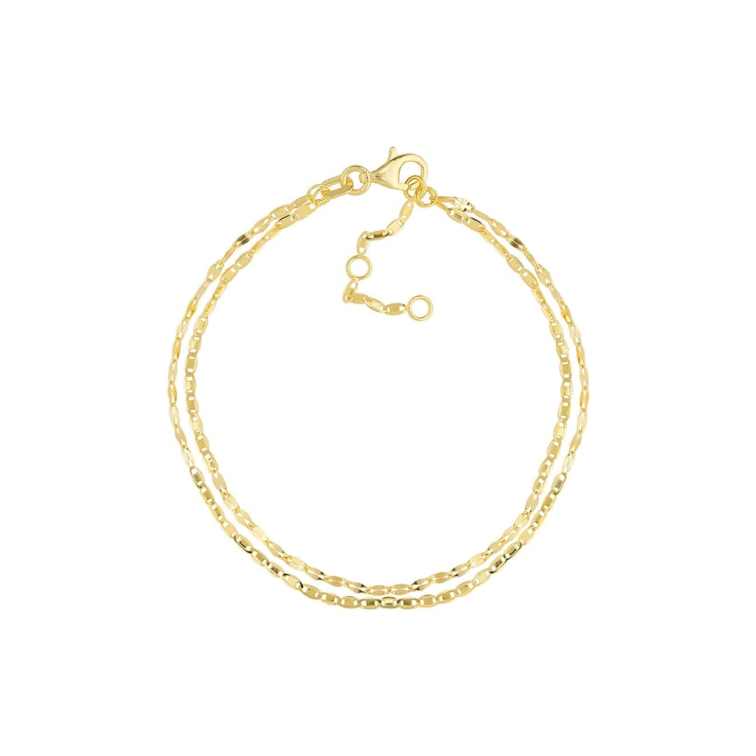 Double Valentino Chain Anklet