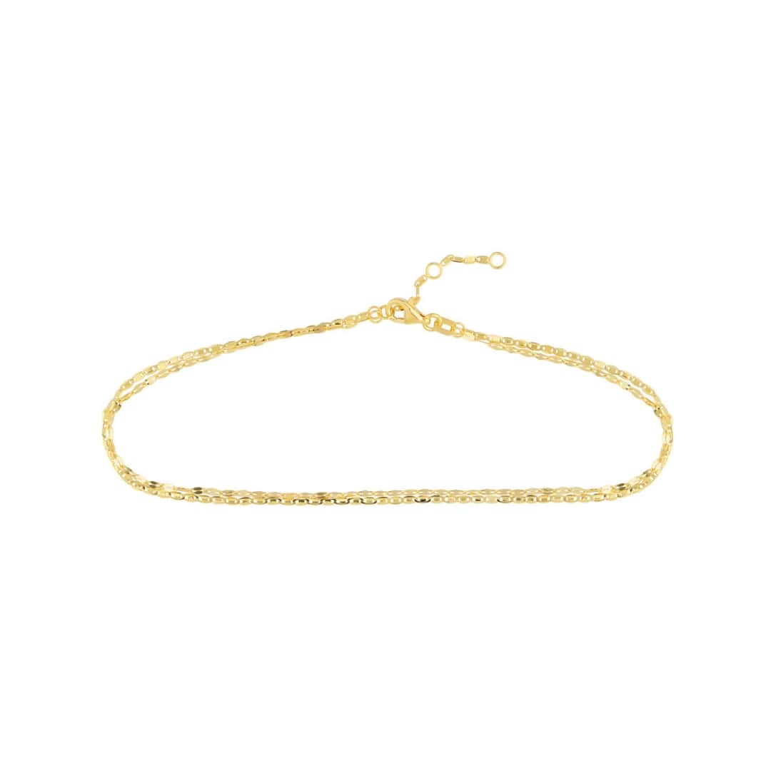 Double Valentino Chain Anklet