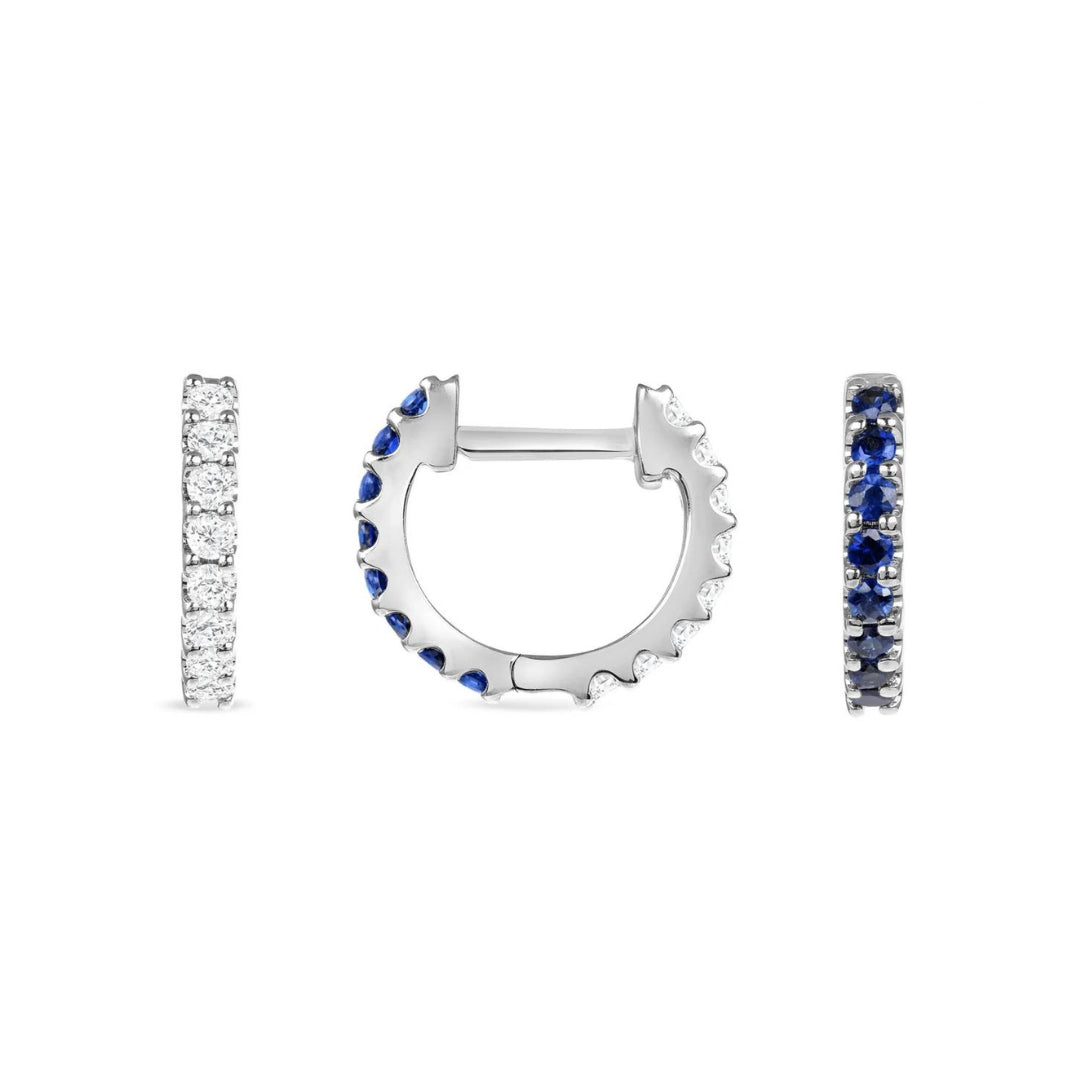 Reversible Sapphire and Diamond Huggies