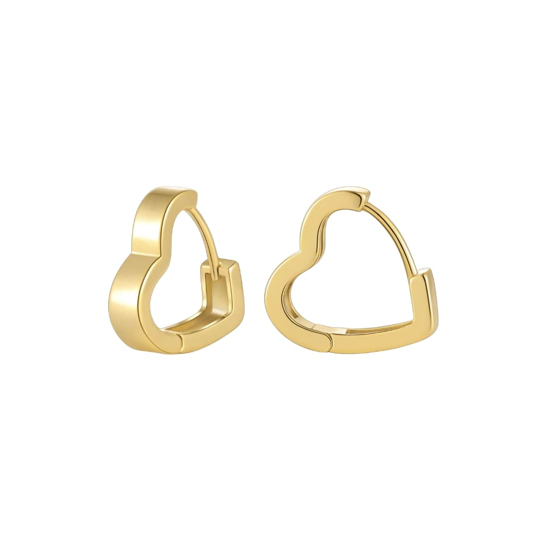 Gold Heart Huggies