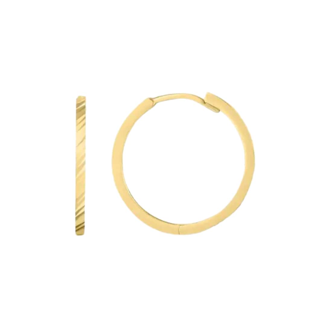 Small Diamond Cut Hoops