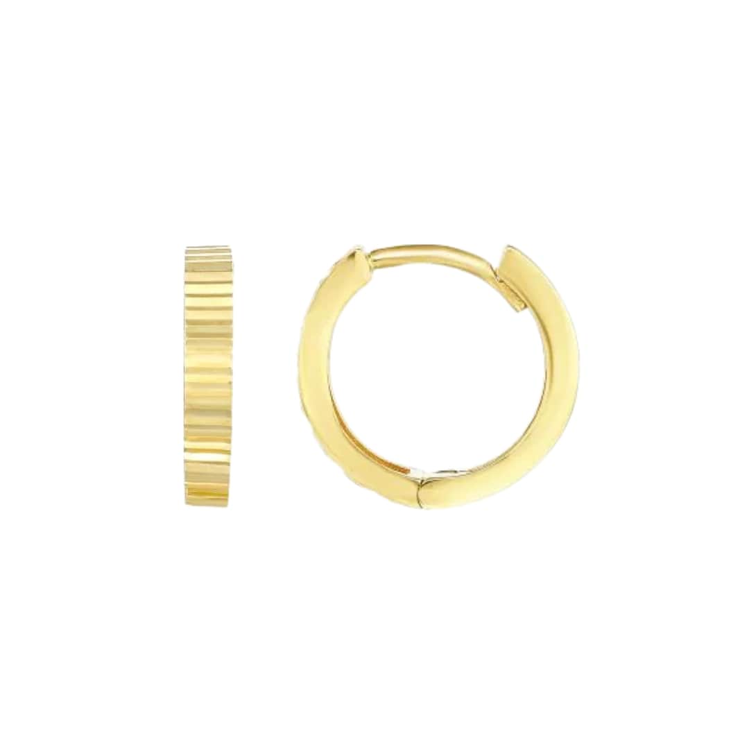 Small Gold Textured Huggies