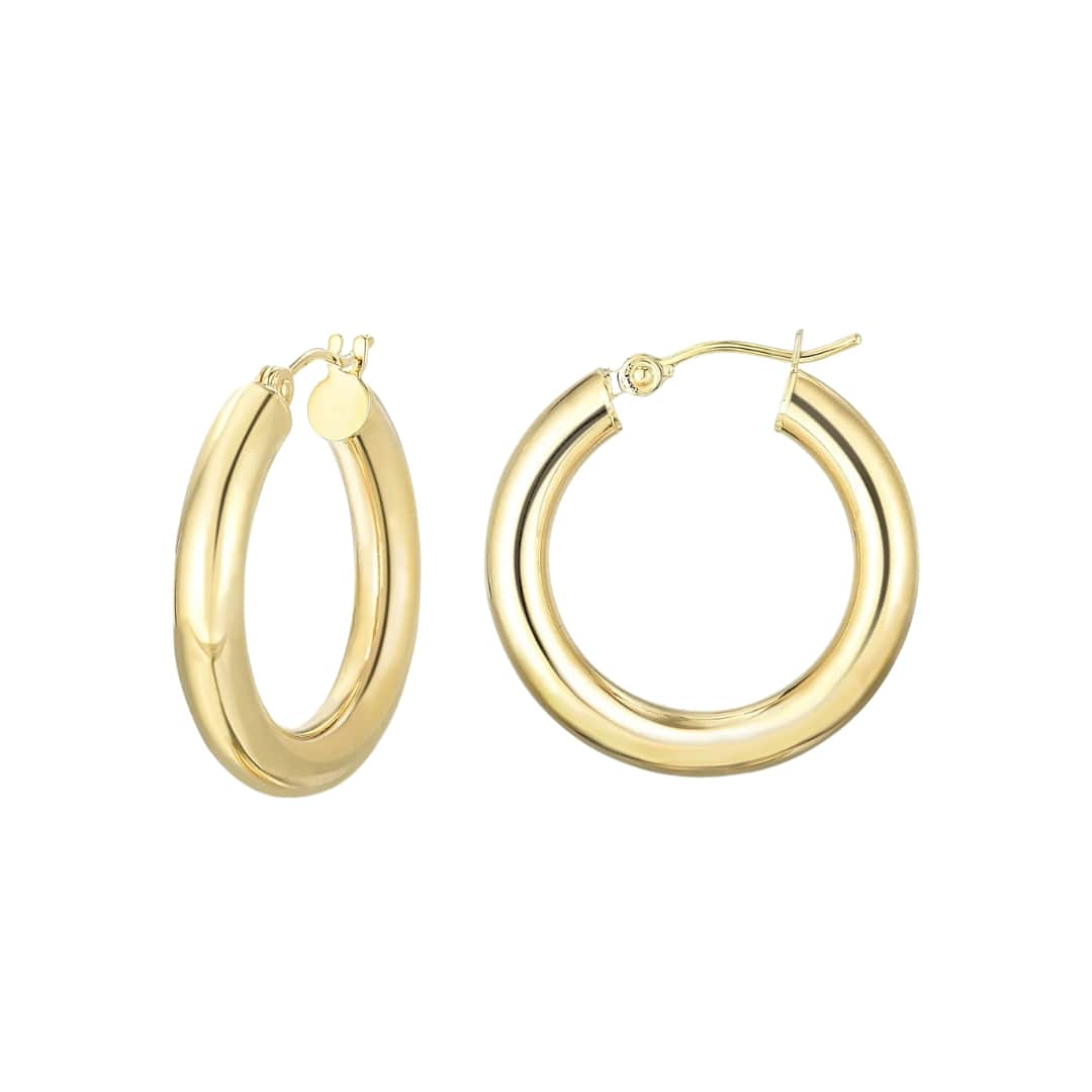 25mm Gold Tube Hoops