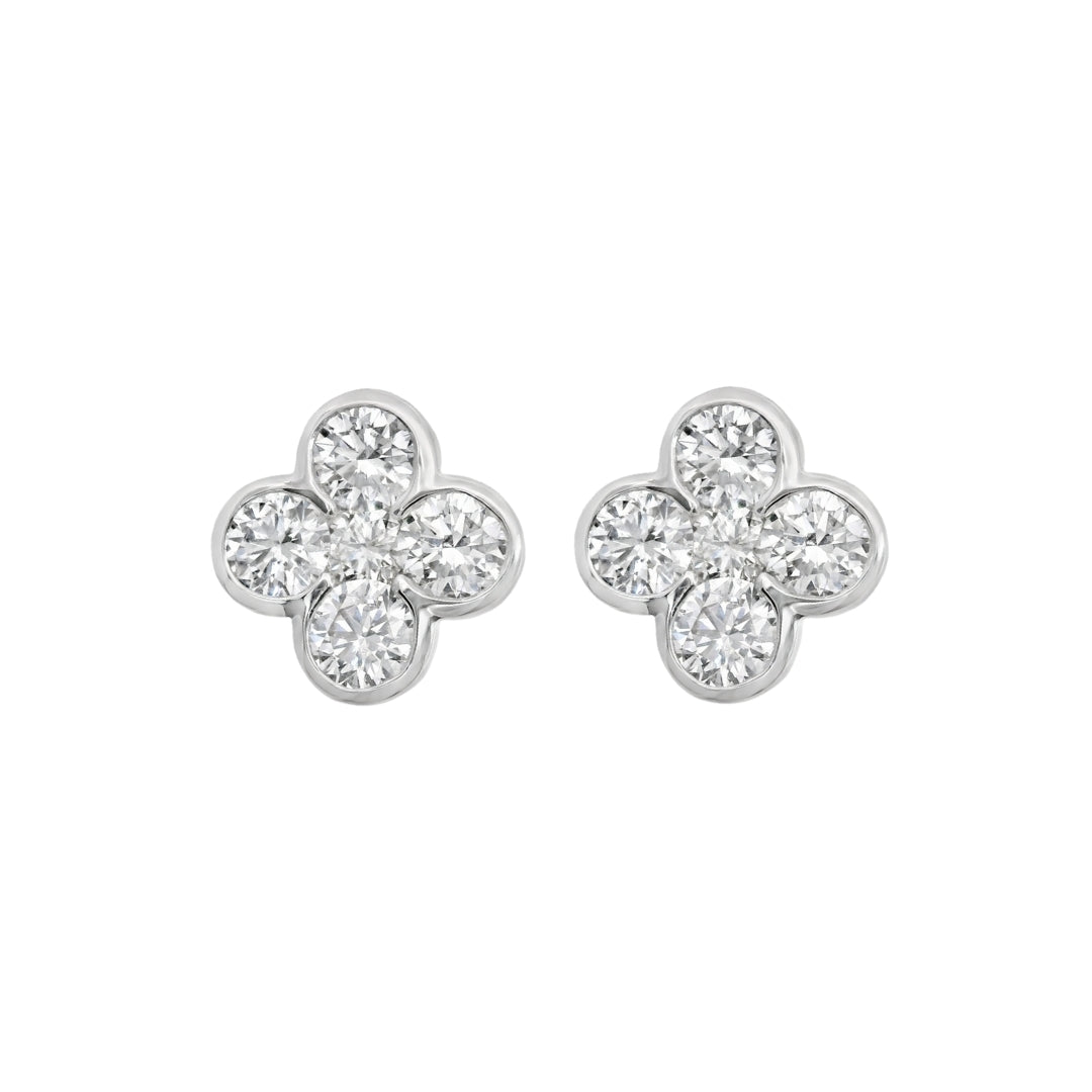 Diamond Clover Earrings