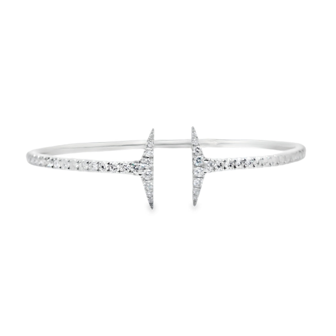Pointed Diamond Cuff Bangle