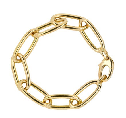 Bold Gold Oval Link Bracelet