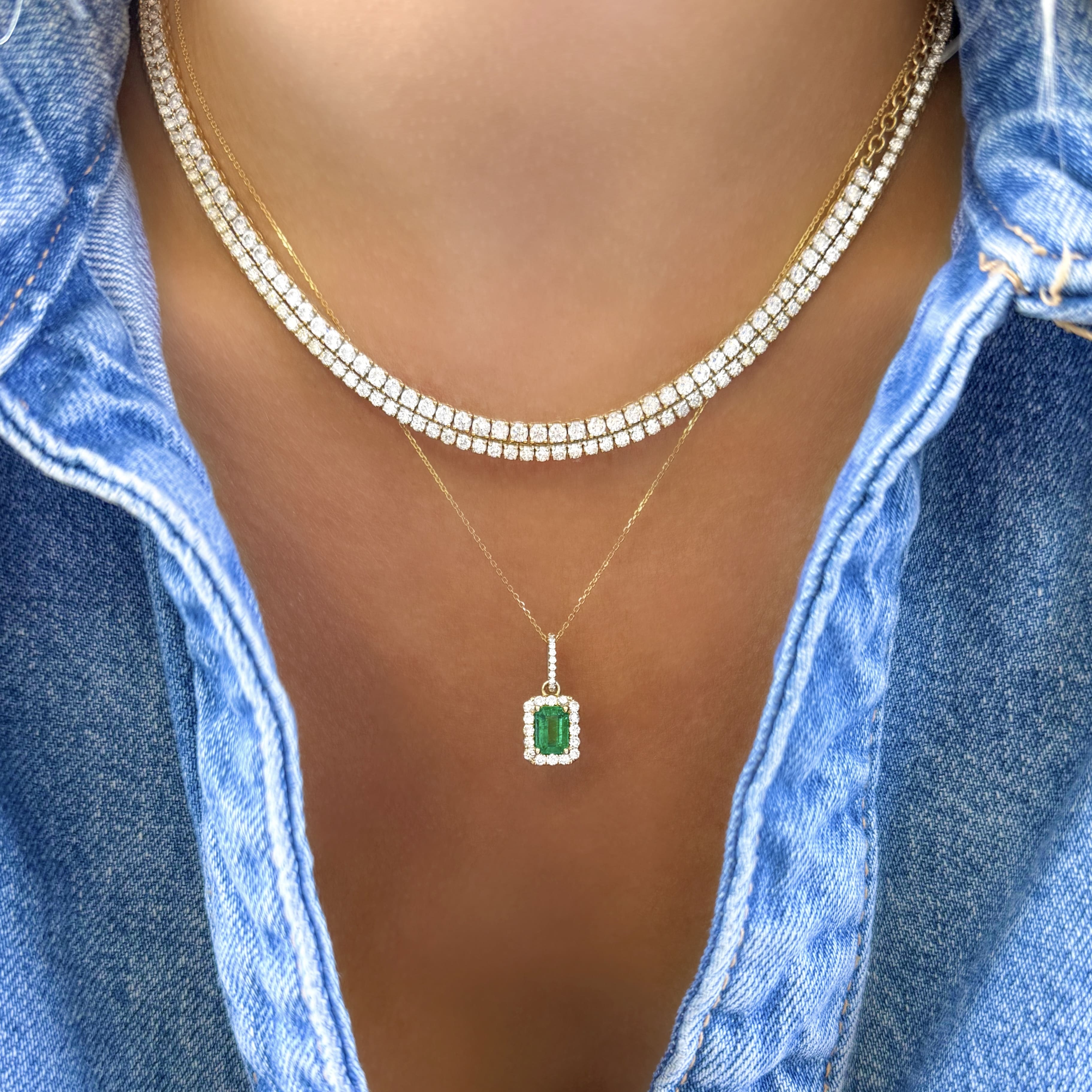 Classic Diamond Tennis Necklace