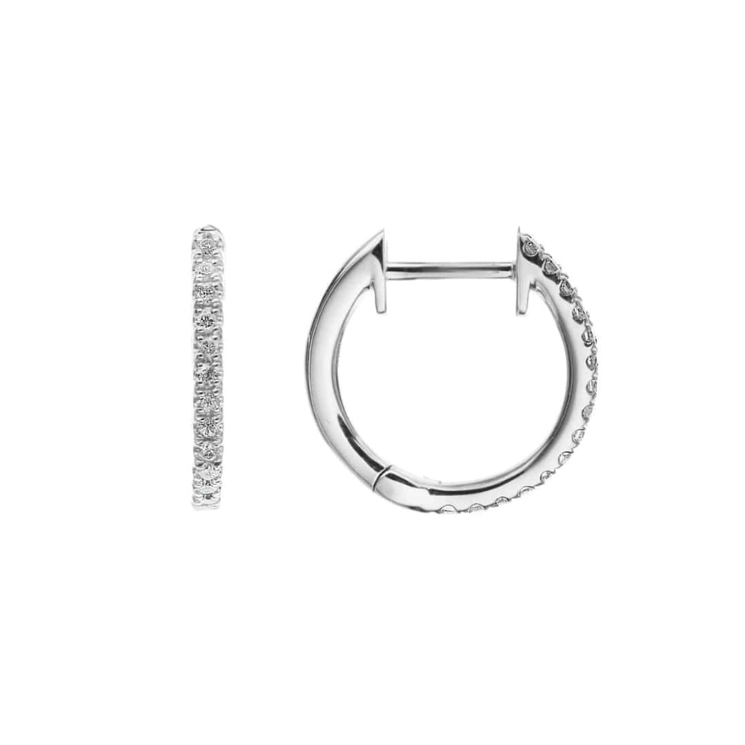 Small Diamond Huggie Earrings