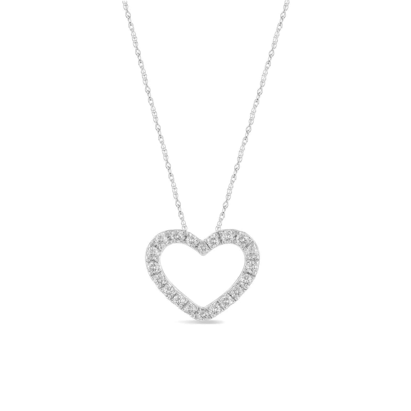 Open Heart Diamond Necklace