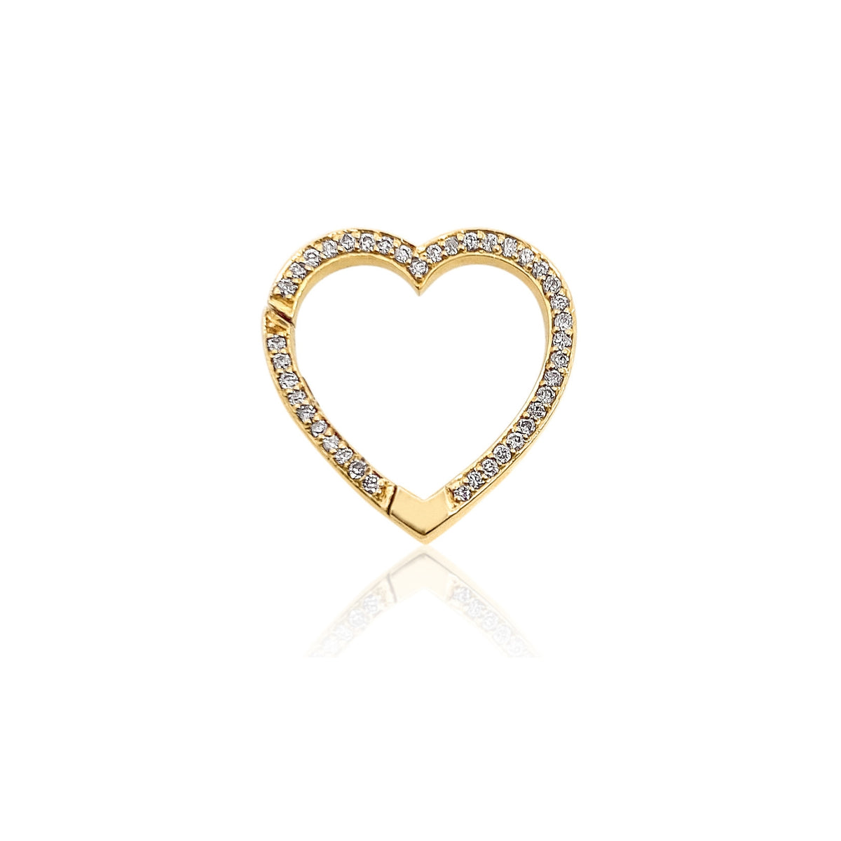 DIAMOND HEART EXTENDER YELLOW GOLD