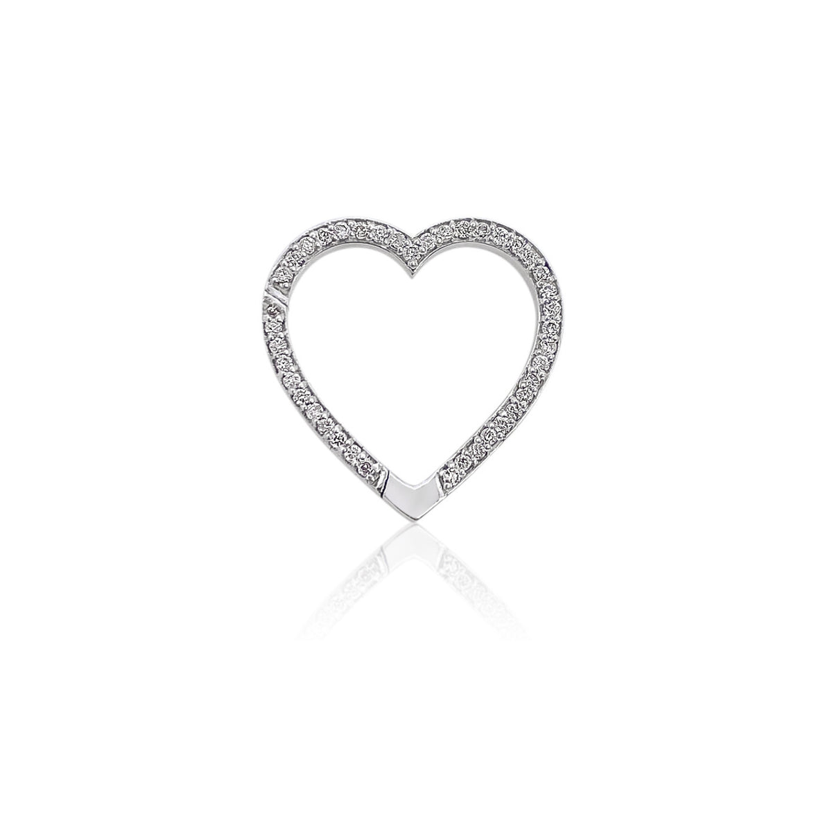 DIAMOND HEART EXTENDER WHITE GOLD