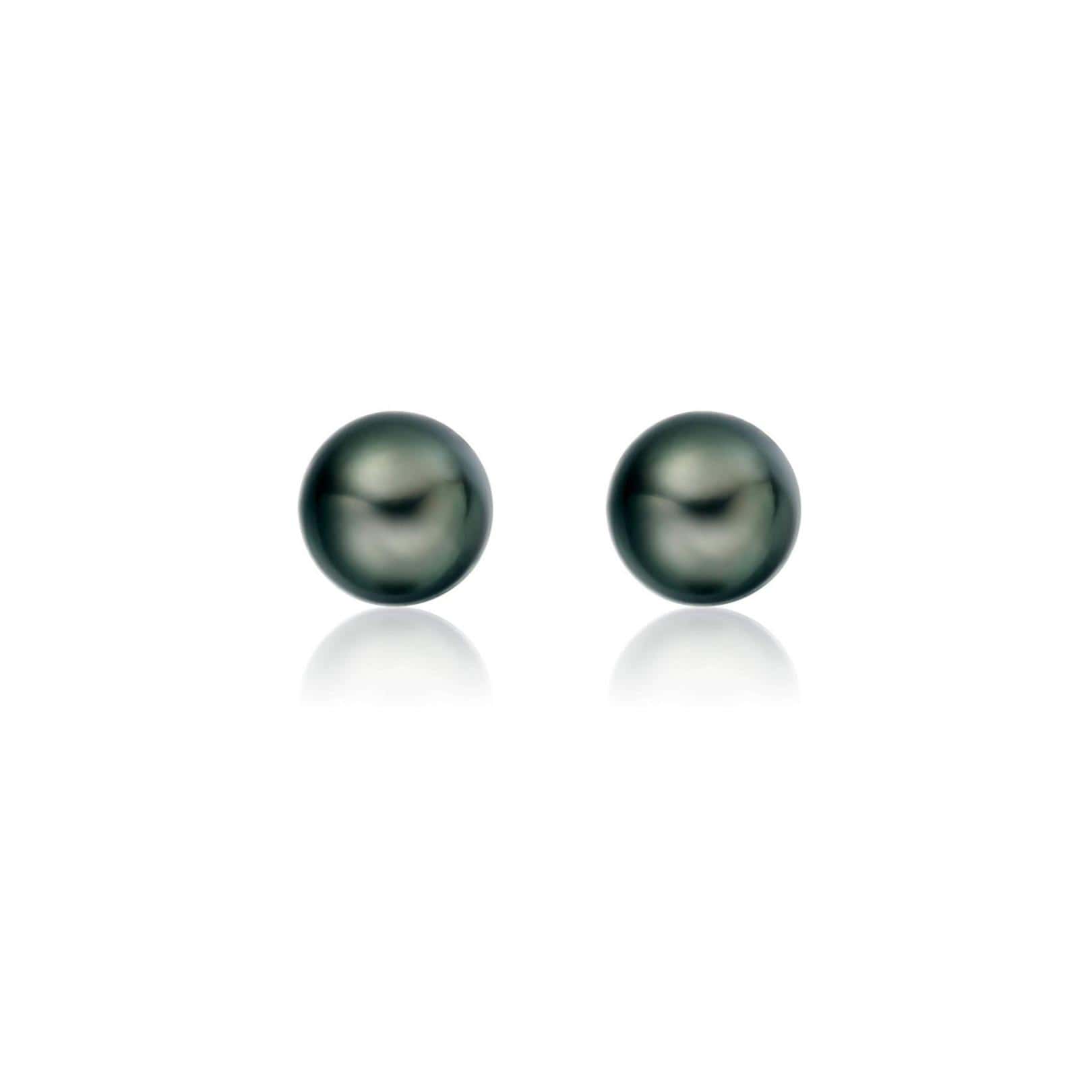 Large Black Tahitian Pearl Studs